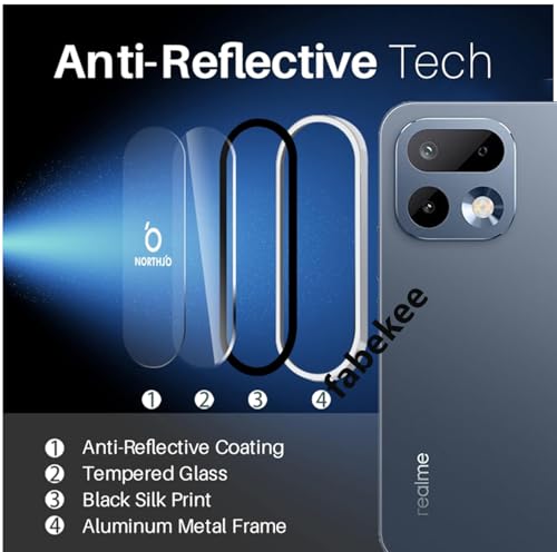 Image of FabeKee Tempered Glass Camera Lens Protector For realme 16 pro plus 9H Hardness, Full Coverage Anti Scratch Camera Metal Ring Silver