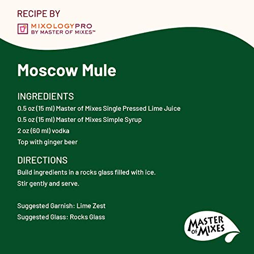 Master Of Mixes Cocktail Essentials Single Pressed Lime Juice, 375 Ml Bottle (12.7 Fl Oz), Individually Boxed #TOP4