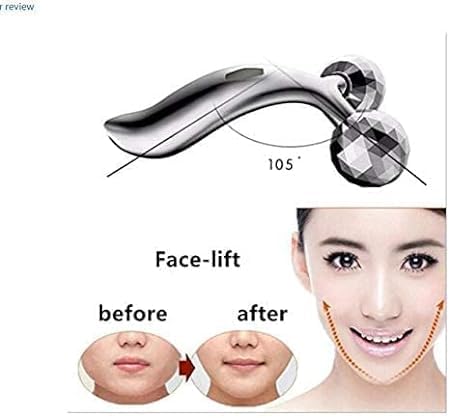 HEXAHOME 3D Manual Powered Face Body Roller Massager, 3D Roller Face Massager Y-Shape Face Lift Tool Firming Beauty Massage Body Face Massager - Silver -pack of -1 8 41aPRgQ8QWL