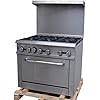 Hakka Heavy Duty Commercial 36 Gas 6 Burners Range with Oven