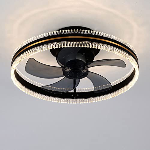 Ventilateur de plafond muet avec lampe LED réglable pour salon