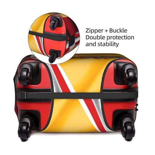 Travel Luggage Cover America Flag And Spain Flag Fashion Washable Baggage Suitcase Protector Fit For Luggage Small3