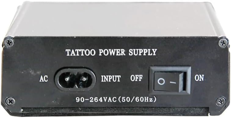 Black Mini Tattoo Power Supply Switch,Lightweight Double tuning Multi-porous Tattoo Supply with Digital LCD Display for Tattoo Machine Gun Pen