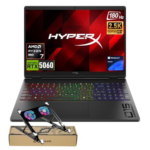 Image of HP HyperX Omen 15 5060 AMD Ryzen 7 260 Gaming Laptop, 16GB DDR5 + 1TB SSD