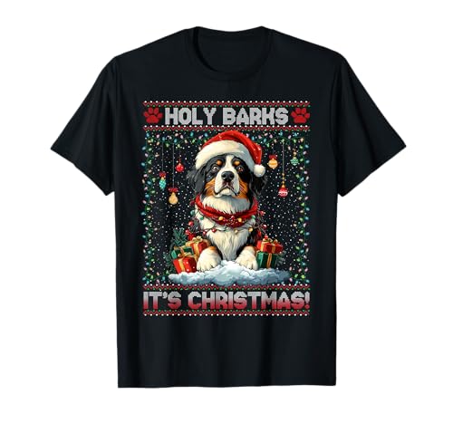 Bernese Mountain Dog Christmas Tree Decorations Dog Lover T-Shirt