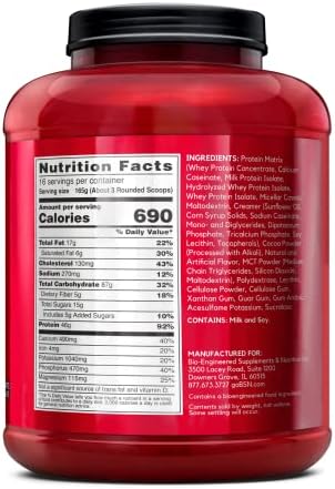 BSN TRUE-MASS Weight Gainer, Muscle Mass Gainer Protein Powder, Chocolate Milkshake, 5.82 Pound 7 BSN TRUE-MASS Weight Gainer, Muscle Mass Gainer Protein Powder, Chocolate Milkshake, 5.82 Pound