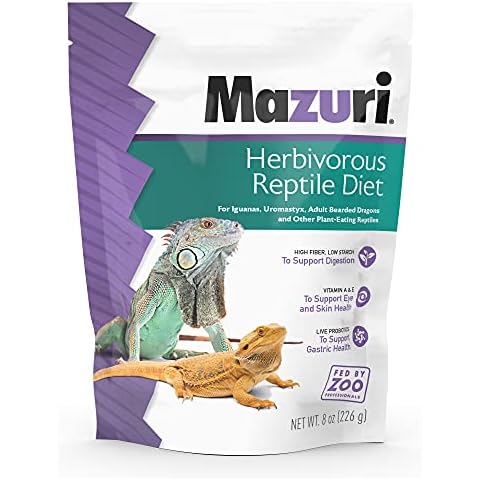 Mazuri | Herbivorous Reptile Diet | 8 Ounce (8 OZ) Bag Cover