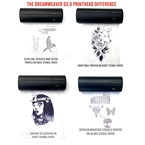 Hildbrandt Dreamweaver Portable Tattoo Stencil Printer Wireless Bluetooth Thermal Stencils Compatible With Apple Ios Devices Bundled With Stencil Stuff 4Oz Even Better Butter Ghost Paper #TOP4