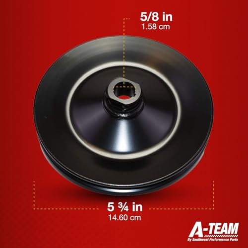 Image of A-Team Performance Steel Keyway Power Steering Pump Pulley - Durable Steel Construction - Compatible With 1955-72 GM SBC /BBC & Ford SBF for GM Type 2 Power Steering Pump Pulley