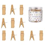VBLab 50 Count Never Falling Off Push Pin Clips (Natural Large)
