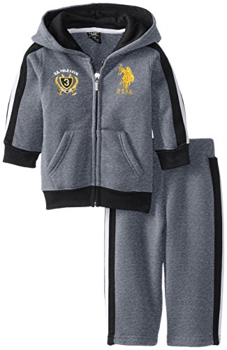 U.S. Polo Assn. Baby Boys' Classic Zip Up Hoodie and Track Pant Set