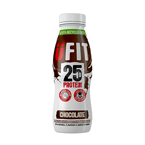 UFIT High 25g Protein Shake - Chocolate Flavour- Fat Free - No Added Sugar – Ready to Drink - 10 x 330ml (Packaging May Vary) - Image 3