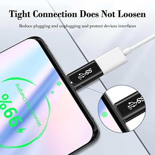 USB Type C Extension Adapter 3-Pack,PD 100W USBC 3.1 Gen2 Female to Male Extender Converter,Thunderbolt 3 Extended Connector Compatible for Lifeproof Otterbox Case,MacBook Pro,Samsung DeX Station,Flir