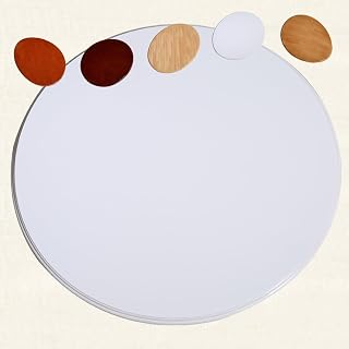 40 tum Lazy Susan skivspelare trä matbord serveringsbricka 360° roterande rund serveringstallrik vit 80 cm (30 tum) köksnizare och inredningsdel