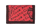 Athletic Club Cartera Unisex Adulto Nailon Rojo Detalles Negro Cierre 2 Compartimentos 2 Secciones Logotipo