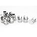 Aexit Zinc Alloy Fall Protection 12mm Thick Glass Shelf Board Clip Holder Support Safety Clips 12pcs