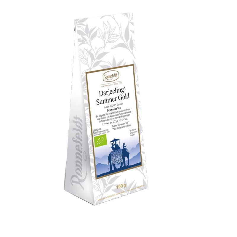 Ronnefeldt - Darjeeling Summer Gold - Bio - czarna herbata z Darjeeling - 100 g, ilość: 6 sztuk