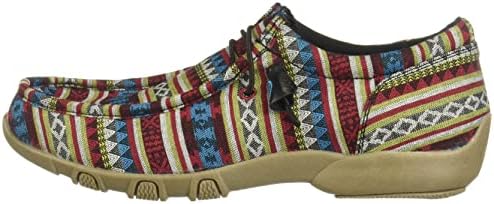 Roper Womens Chillin Aztec Shoe, Blue, 5 | Image 7