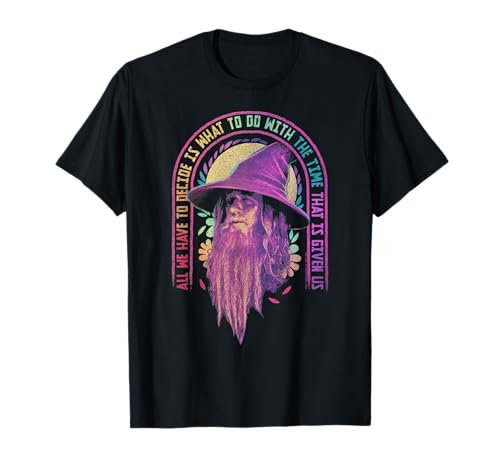 Lord of The Rings Gandalf Rainbow Quote T-Shirt Small