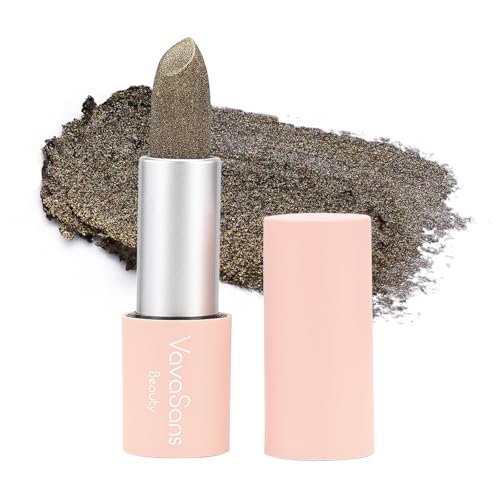 VavaSans Vegan Glitter Lipstick Space Grey Shimmer Metallic