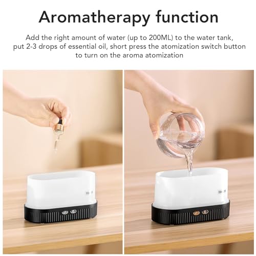 Difusor aromático eléctrico con simulación de llama USB miniatura 4
