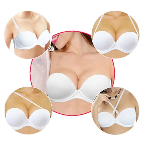 Image of Plusexy Women's Push Up Strapless Bra Padded Wire Convertible Multiway Bras | Halter Non Slip