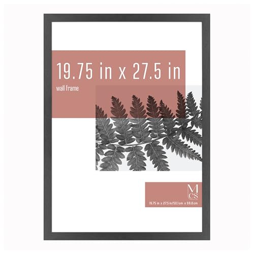 MCS Studio Gallery 19.75x27.5 Poster Frame Black Woodgrain, Vertical & Horizontal Wall Hanging Large Picture Frame for Photos, Posters & Art Prints (1-Pack)