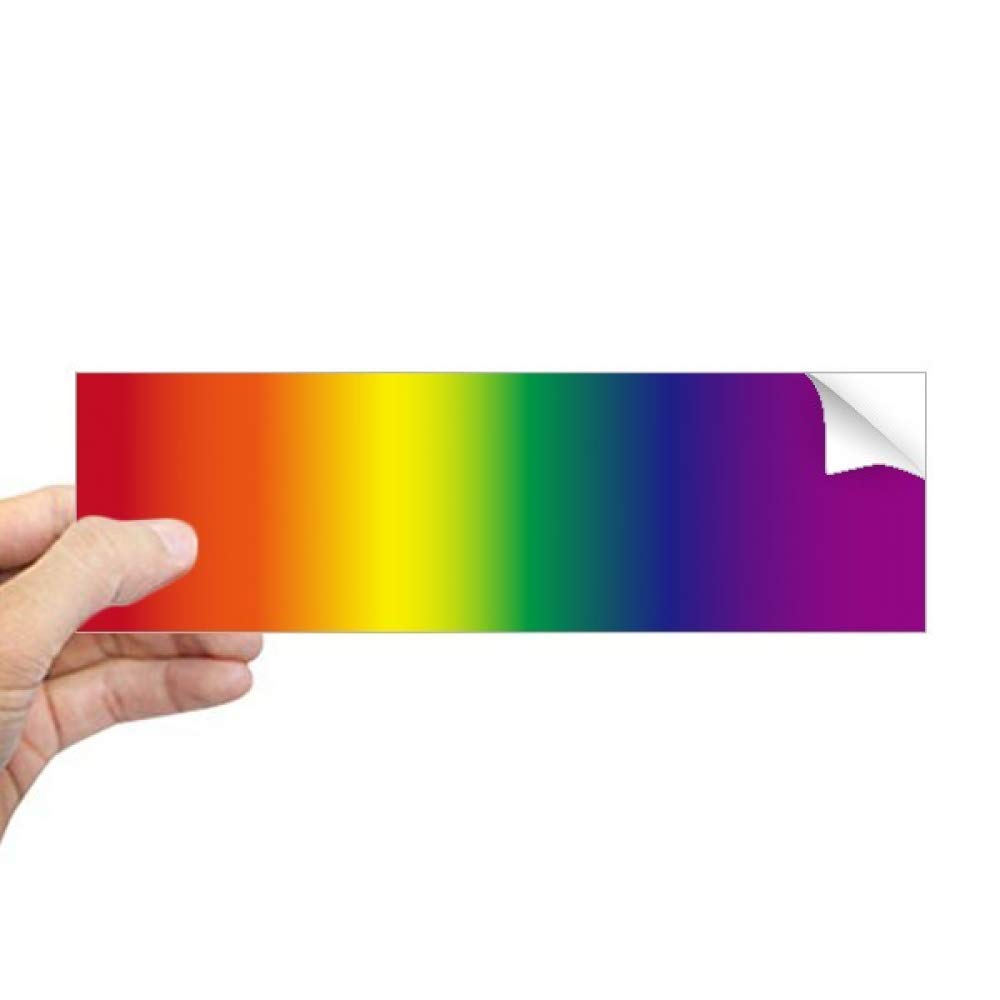 Autocollant LGBT rectangulaire avec motif arc-en-ciel durable pour cahier et voiture