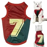 Fußball Trikot 2026 Nationales Thema Ärmellose Weste Fußball Trikot für Hunde Hundekleidung Welpen-Shirt（Multicolour #6,XS