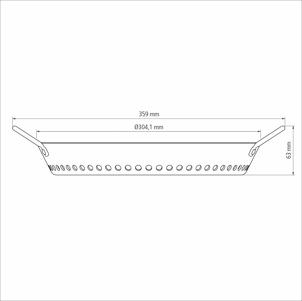 Tramontina - Wok para barbacoa. 30 cm aluminio anodizado.