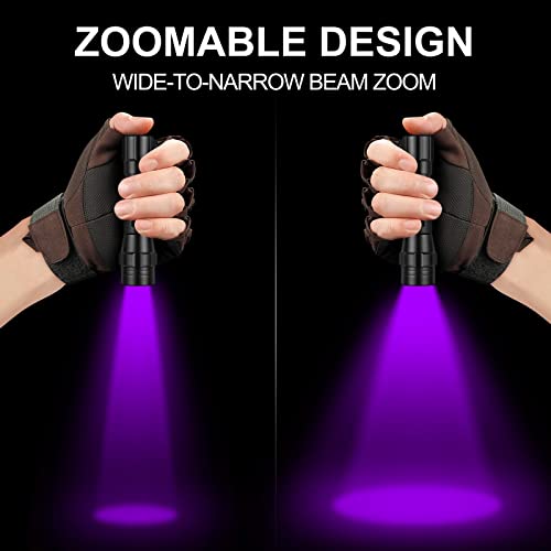 Image of ULTRAFIRE UV Flashlight for Resin Curing, 395nm LED UV Curing Light, Zoomable Blacklight Flashlight for Pet Urine, Cat Dog Stains, Bed Bug, Household Wardrobe Toilet WF-508UV