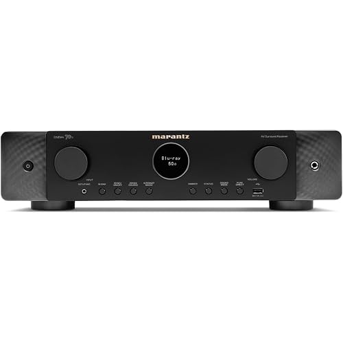 Marantz Cinema 70S 7.2-Ch Receiver (50W X 7) - 4K/120 and 8K Home Theater Receiver, Built-in Bluetooth, Wi-Fi & HEOS Multi-Room, Supports Dolby Atmos, DTS:X