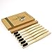 Bamboo Toothbrush, Natural Eco Friendly Biodegradable Charcoal Tooth Brushes, Pack of 6