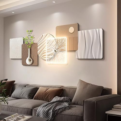 Planta artificial con luz LED para iluminar paredes oscuras en pasillos y entradas 4