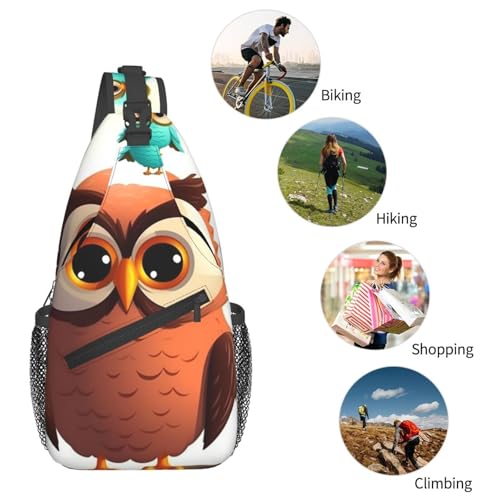 Bolso Cross Chest para hombres y mujeres, mochila bandolera deportiva miniatura 6