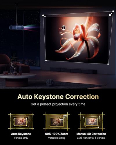 Image of NexiGo PJ40 Ultra Outdoor Projector, Compatible with Netflix /YouTube /Prime Video, 800 ANSI Lumens, AI Image Enhancement, Native 1080p Video Projector, 20W Speaker, Auto Keystone