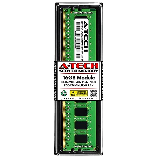 Image of A-Tech 16GB DDR4 2133MHz PC4-17000 ECC RDIMM 2Rx8 Dual Rank 1.2V ECC Registered DIMM 288-Pin Server & Workstation RAM Memory Upgrade Module (A-Tech Enterprise Series)