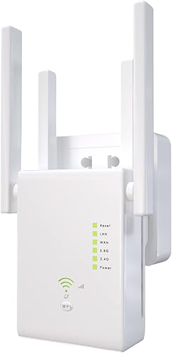 Extensor WiFi 2023 1200 Mbps amplificador de señal WiFi para el hogar 6000 pies cuadrados y 35 dispositivos, amplificador de señal exterior de doble