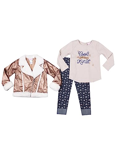 Image of Little Lass Girls' 3 Piece Jacket Set (WDCW575C-Bronze, 4)