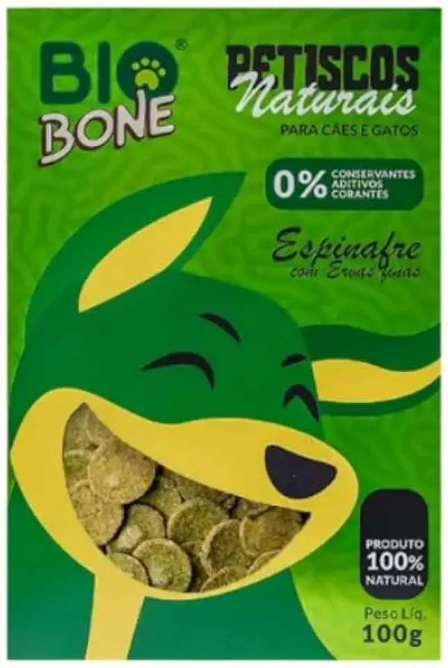 BioSnacks Petiscos Naturais para Cães e Gatos BioBone - Espinafre com Ervas Finas
