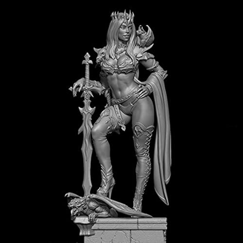 Figura de resina sin ensamblar de mujer antigua 1:24 miniatura 2