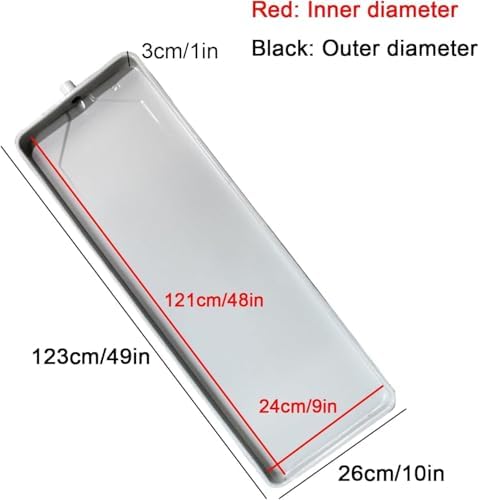 Universal Air Conditioner Drip Pan, Galvanized Sheet Tray with Drain Hole, Water Collector for Window & Split AC Units, Heat Pump Accessories, Durable & Efficient