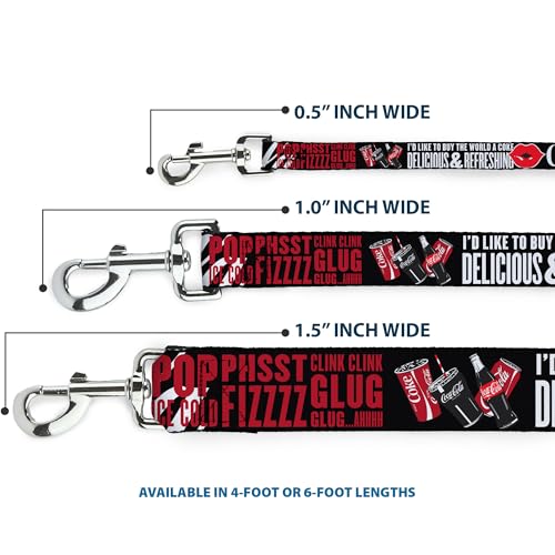 Laisse pour chien Coca-Cola édition collector Kiss avec finitions soignées de 1,2 m - 4