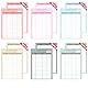 Sugeru 96PCS Budget Planner Deutsch Zubehör-A6, 6 Farben Budget Sheets Zubehör, Budget Planner Zubehör, Geld Organizer, Nachfüllpapier für Binder Notizbuch Ringbücher, Ausgabenblätter, Kosten Tracker