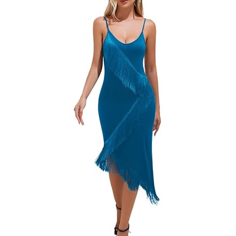ZAFUL Women's Spaghetti Strap V Neck Bodycon Dress Cover
