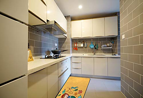 Tapis de cuisine imperméable et lavable 39x20 pour sol propre - 4