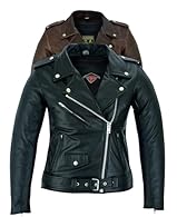 Marlon brando motorcycle jacket, made using top-grain leather which is water resistant. Quilted lining, made with YKK original zippers throughout. Three front pockets with zips & 1 pocket with press studs. Waistband adjustment belt & 8" attachment zi...