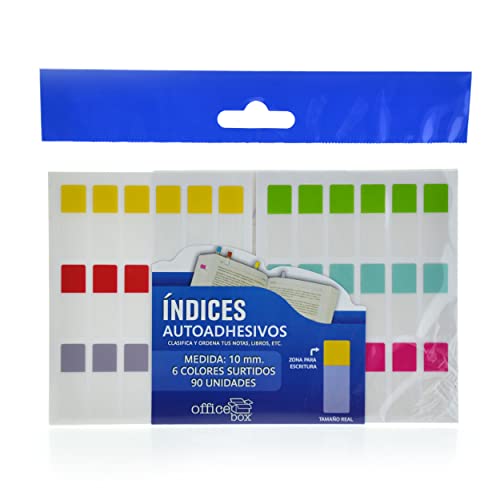 INDICES AUTO-ADHÉSIFS 10 MM BLISTER 90 UNITÉS