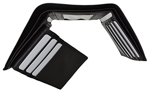 Men's Leather Trifold Wallet Removable Flip Up Id Window By Marshal ® #TOP7