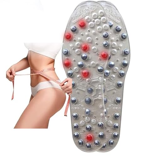 Plantillas Magnéticas para Adelgazar Plantillas para Zapatos De Trabajo,Plantillas De Alivio para Adelgazar, Alivio para Pies Doloridos, Cómodas Y Transpirables(Size:EU:43-44,Color:1 Pairs)